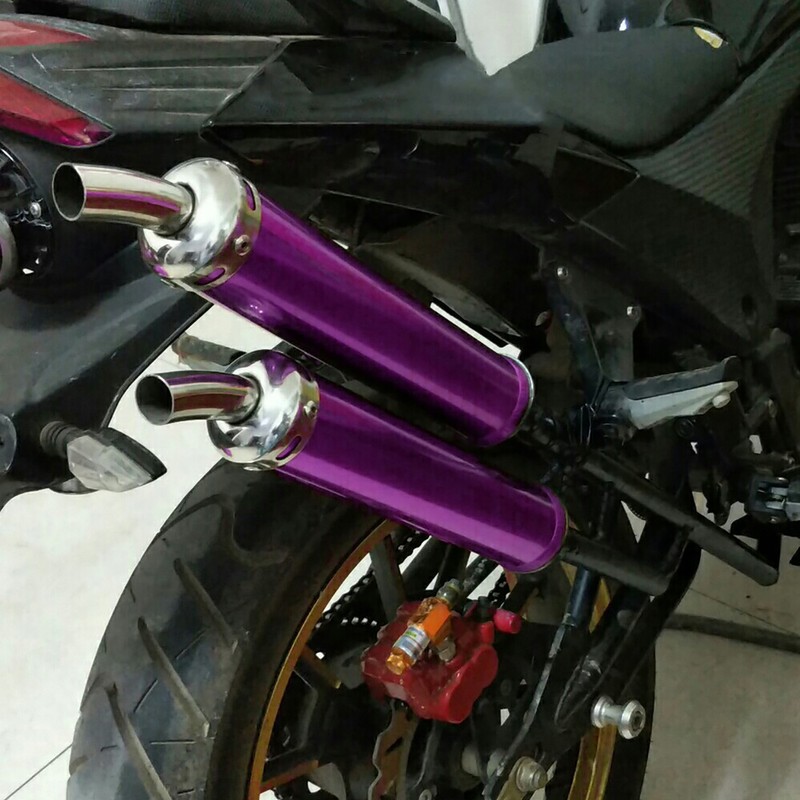 Stainless Steel Exhaust Muffler Silencer 20mm/0.8in Modified Parts for 2