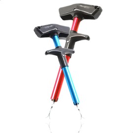 針外し クイック フックリムーバー 軽量 魚釣り フィッシングツール 釣り 各種 フックリリーサー 釣り小道具 携帯型 耐磨耗 耐久性 錆びに強い（青+赤） 簡単 フック外し 2個 (23.2CM)