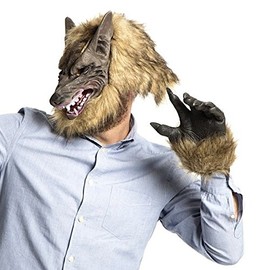 Fancy Dress, Costume Wolf Head Mask and Paws