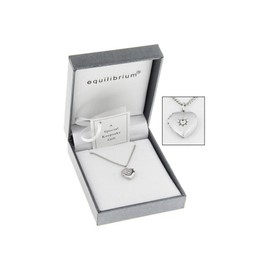 Equilibrium Silver Plated Necklace Heart Locket Christening Childs Bridesmaid