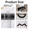 5 Yard Black Organza Lace Trim 1.57 Inch Pearl Beaded