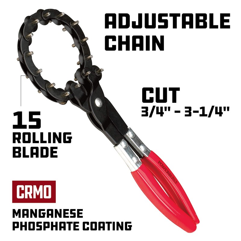 Powerbuilt 4 Piece Exhaust Pipe Tool Set, Repair Tailpipes, Expanders,