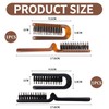 2 Piece Folding Comb, Portable Travel Brush, Unisex, Foldable Massage