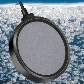 Eterspr Bubble Stone for Ponds, Aerator for Aquarium, Large Air Stone Disc, 4 mm / 8 mm Hose, Connectable, for Ponds, Aquariums and Fish Tank