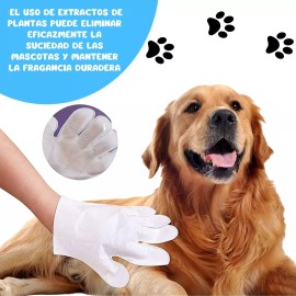 Veraly 6pz Guantes Desechable Mascota Limpieza Sin Enjuague Baño