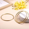 Sanfenly 3mm 14K Gold Bangles for Women Bangle Set Stainless