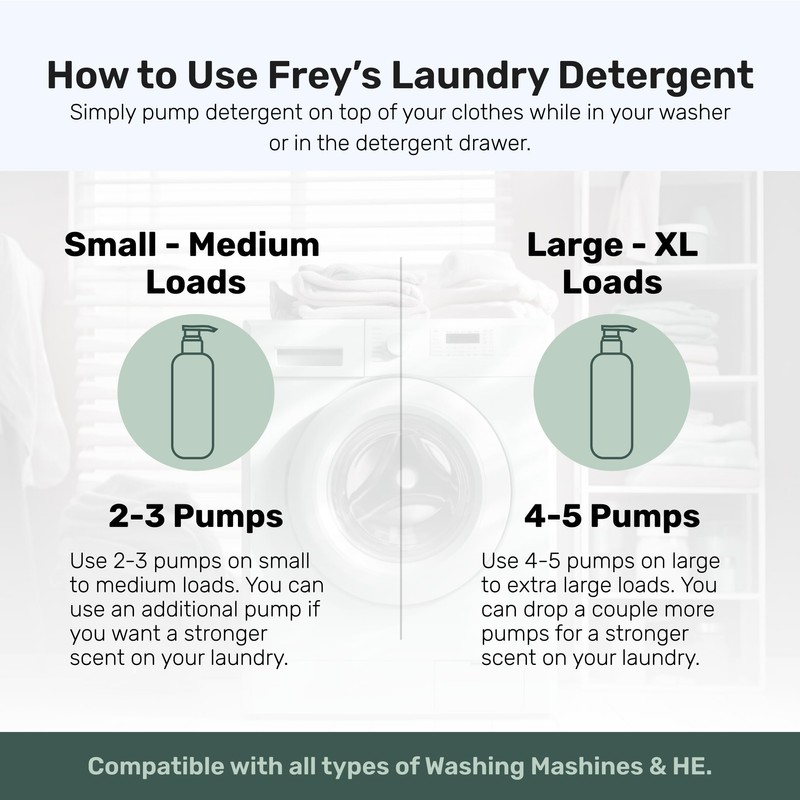 FREY Laundry Care Bundle: Concentrated Detergent & Fabric Softener, Cedar