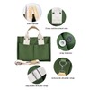 Women's Handbag Canvas Shoulder Bag Shopper Multi Compartments for Books