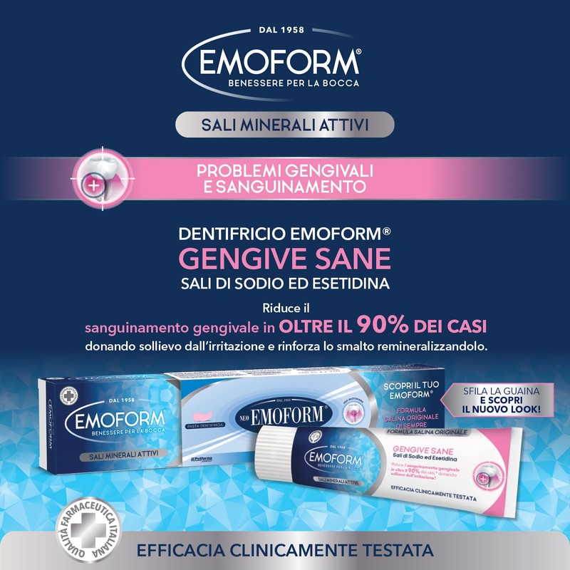 Emoform Healthy Gums Toothpaste 75ml with Sodium Salts and Esetidine,