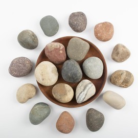 20 LBS River Rocks for Plants - 1-2 inch Natural Stones, Screened Decorative River Rocks for Landscaping, Garden Pathway, Plant Stones, Craft Walkways, and Outdoor Decorative