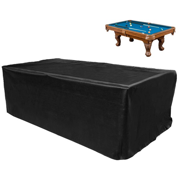 GEMITTO 7/8/9 ft Pool Table Cover, Waterproof Billiard Cover Polyester Fabric for Snooker Billiard Table (102x53x32in)
