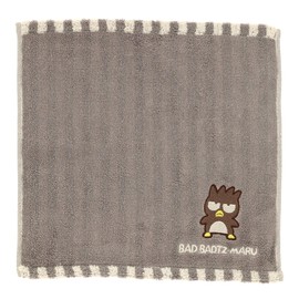 Marushin 3725006600 Mini Towel, Sanrio Bad Batsumaru Black 100% Cotton, Antibacterial and Odor Resistant, Hand Towel, Handkerchief, Present, Gift, Birthday