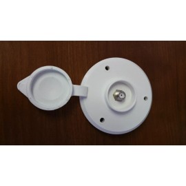 B&B RV exterior WHITE CABLE TV receptacle round camper motorhome pop-up trailer476 B