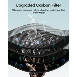 BUZIO Single Water Bottle Filter Replacement, Carbon Filter for Water Bottles & Tap Water, Duration 3 Months, 48 Gallons, Reusable for Clean Drinking Water On The Go