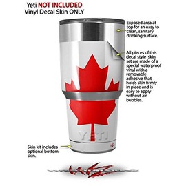 Skin Decal Wrap for Yeti Tumbler Rambler 30 oz Canadian Canada Flag (TUMBLER NOT INCLUDED)