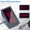 4-stellige Digitale LED-Tachometer, Drehzahlgeschwindigkeitsmesser mit Hall-Näherungssensor, NPN/PNP-Eingang, Rot/Blau-Display, 10-9999RPM-Bereich (Rot)