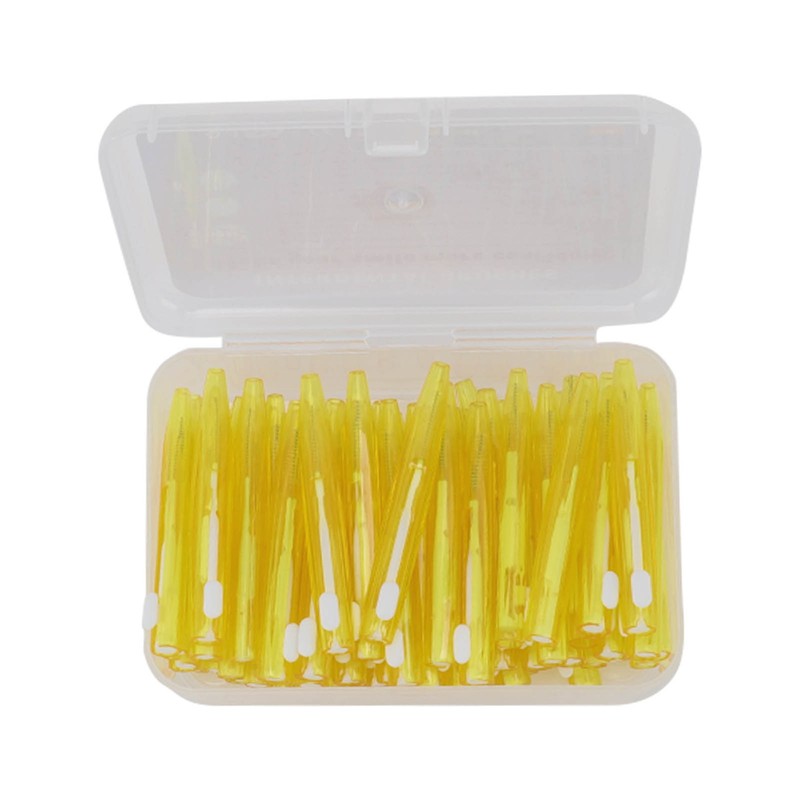 60Pcs Interdental Brush Practical Slim Braces Cleaner with PP Handle