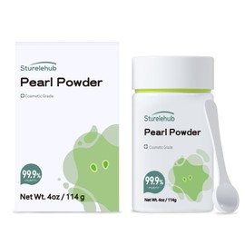Sturelehub Pearl Powder Organic, for Face, 4OZ / 114g 99.9% Purity, Cosmetic Grade, For DIY Mask, Cream And Lotion, Organic Pearl Powder For Homemade Cosmetics