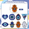 WEWAYSMILE 8 Pcs Devil's Eye Silicone Beads Evil Eye Silicone
