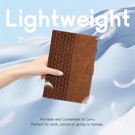 CASAFUNY Case for Honor Pad 10 12.1 2025, PU Leather Multi-Angle Folio Protective Case for Honor Pad 10 12.1 2025 Tablet Case for Honor Pad 10 12.1 Inch Protective Case, Brown