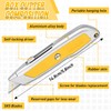 DIYSELF 8 Pack Utility Knives, Box Cutters, Metal Shell Utility