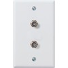 Newhouse Hardware White TV Cable Wall Plate, 1-Pack