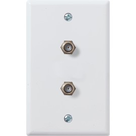 Newhouse Hardware White TV Cable Wall Plate, 1-Pack