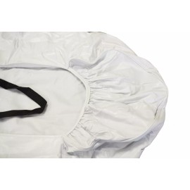 Rigid Hitch RV Tire Covers, 27"- 29" Diameter, Arctic White, Set of 2, w/ Straps