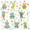 20 Napkins Dancing Frogs Animals Children Table Decoration Decoupage Decoupage