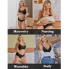 Ekouaer Nursing Bra Wavy Breastfeeding Bras for Women Seamless Maternity