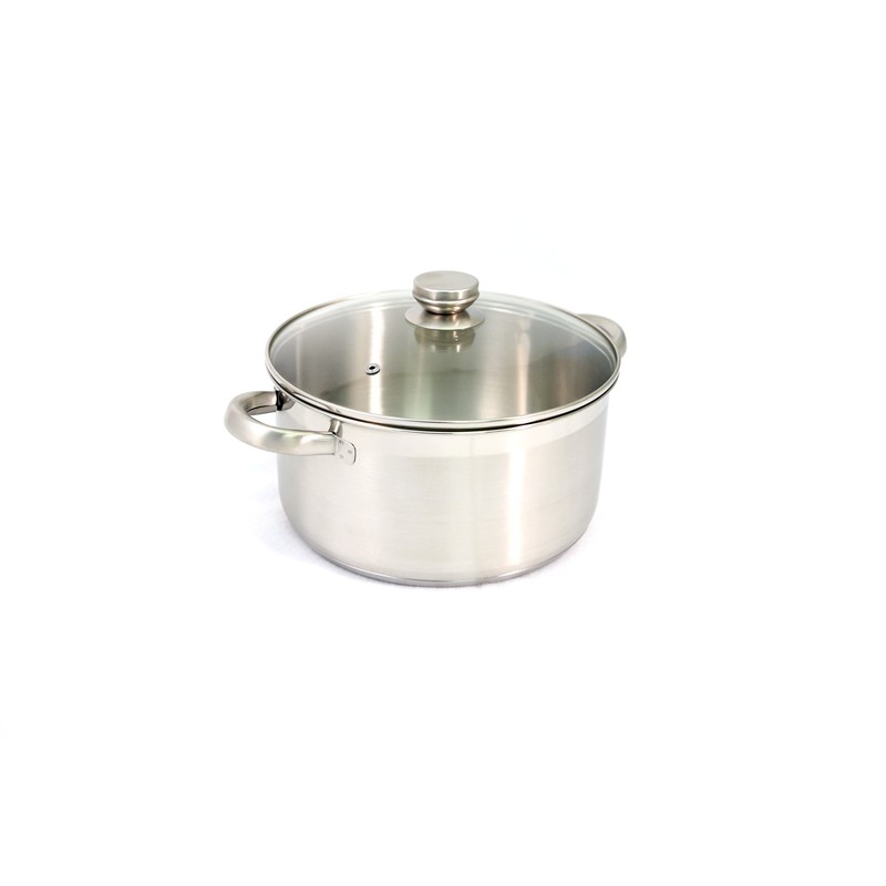 ExcelSteel 503 7Piece 18/10 Stainless Steel Cookware with Encapsulated Base,