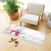Christmas Rugs Fluffy Bath Rugs, Snowman in Winter Plush Bathroom