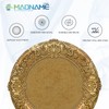 MAONAME 13" Antique Gold Charger Plates, Plate Chargers with Embossed