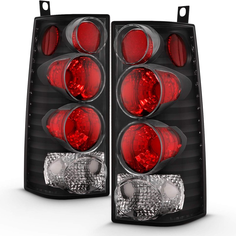 AmeriLite Black Replacement Brake Tail Lights Set For Chevy Express