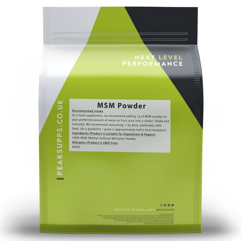 MSM Powder 250g | Methyl Sulfonyl Methane, 100% Pure, Vegan,