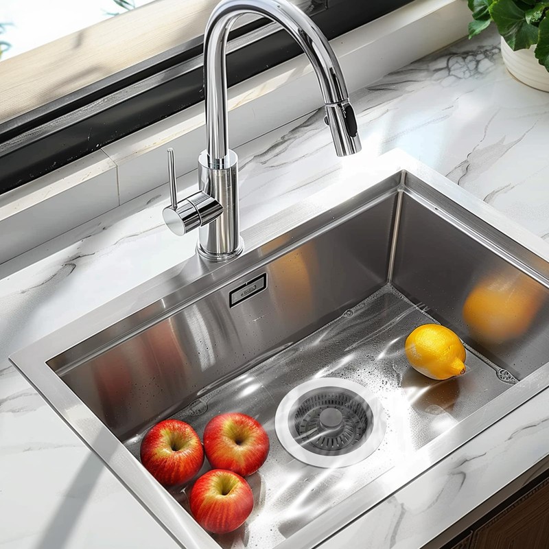 Upgraded 3in1 Kitchen Sink Drain Strainer & Sink Stopper,304 Stainless