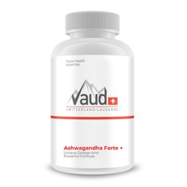 VAUD Ashwagandha Capsules - KSM-66® - High Dose - 60 Capsules - Laboratory Tested - Vega - Made in Switzerland