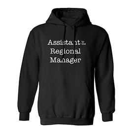 zerogravitee Assistant to the Regional Manager Adult Hooded Sweatshirt in Black - Large