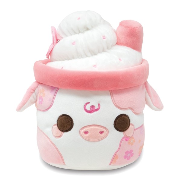 Cuddle Barn - Sakura Mooshake | Super Soft Cute Kawaii Cow Dessert Drink Collectible Stuffed Animal Plush Toy, 10 inches