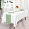 8 Pack Sage Green Table Runner 12 x 72 Inch