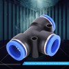 35Pcs OD 4/6/8/10/12/14/16mm Air Hose Pneumatic 3 Way Tee Union