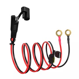 JY 2m 14AWG SAE to O Ring Battery Cable Tender Terminal Connector Extension Cord