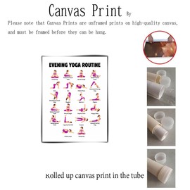 IOHRBXT Evening Yoga Routine Canvas Print – Home Décor Wall Art for Relaxation and Inspiration 12x16-Unframed