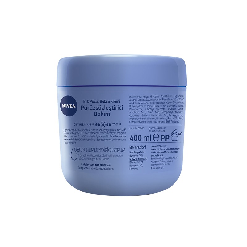 El&vücut Kremi Pürüzsüzleştirici 400 ml