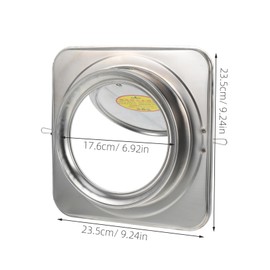 Operitacx Flue Checks Valve Bathroom Ventilation Outlet Cover Non-Return Valve for Range Hood and Dryer Vent Fit 160-180mm Wall Hole