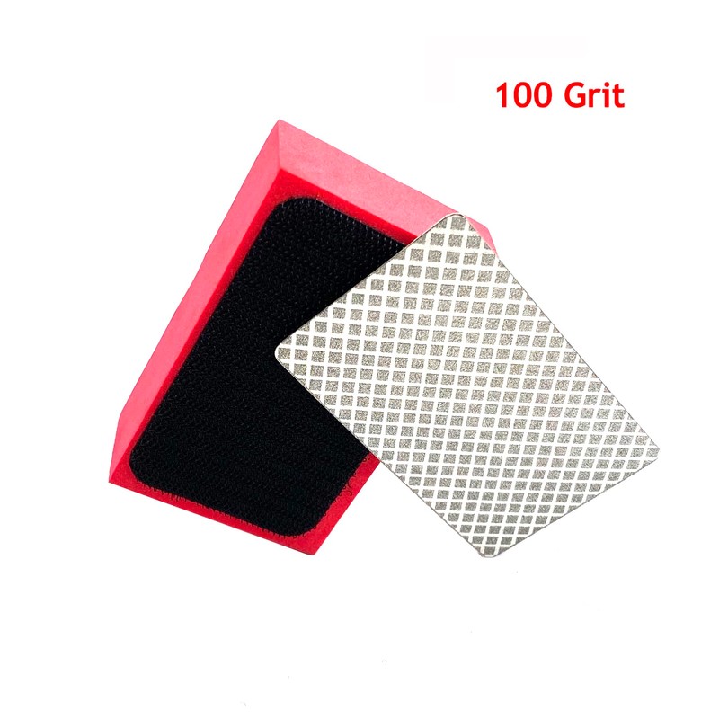 3 in1 Diamond Sanding Pads,1Pcs Sponge Block Foam Backing Hook