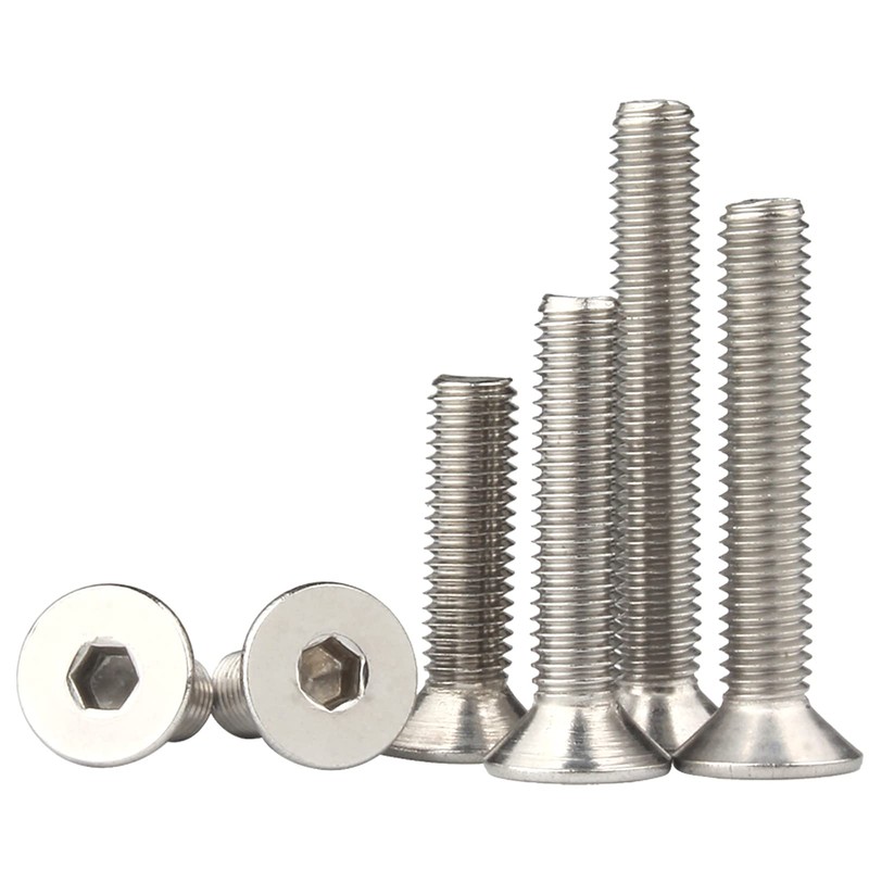 M4-0.7 x 10mm Flat Head Socket Cap Screws Bolts, Stainless