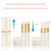 Falliny Retractable Foundation Makeup Brush, Travel Angled Kabuki Powder Brush,