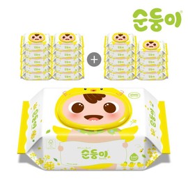 Pure Chick Edition wet wipes cap type 100 sheets 10 packs + 10 packs/S-cBpC / 순둥이  병아리 에디션 물티슈 캡형 100매 10팩+10팩/S-cBpC
