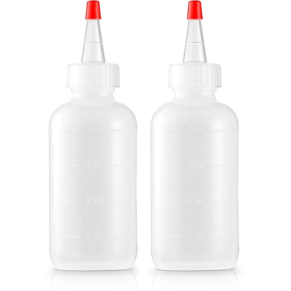 BAR5F Applicator Bottle 4 ounce, Tip without the Hole, Cut the Top for Custom Applications of Your Choice (Pack of 2)